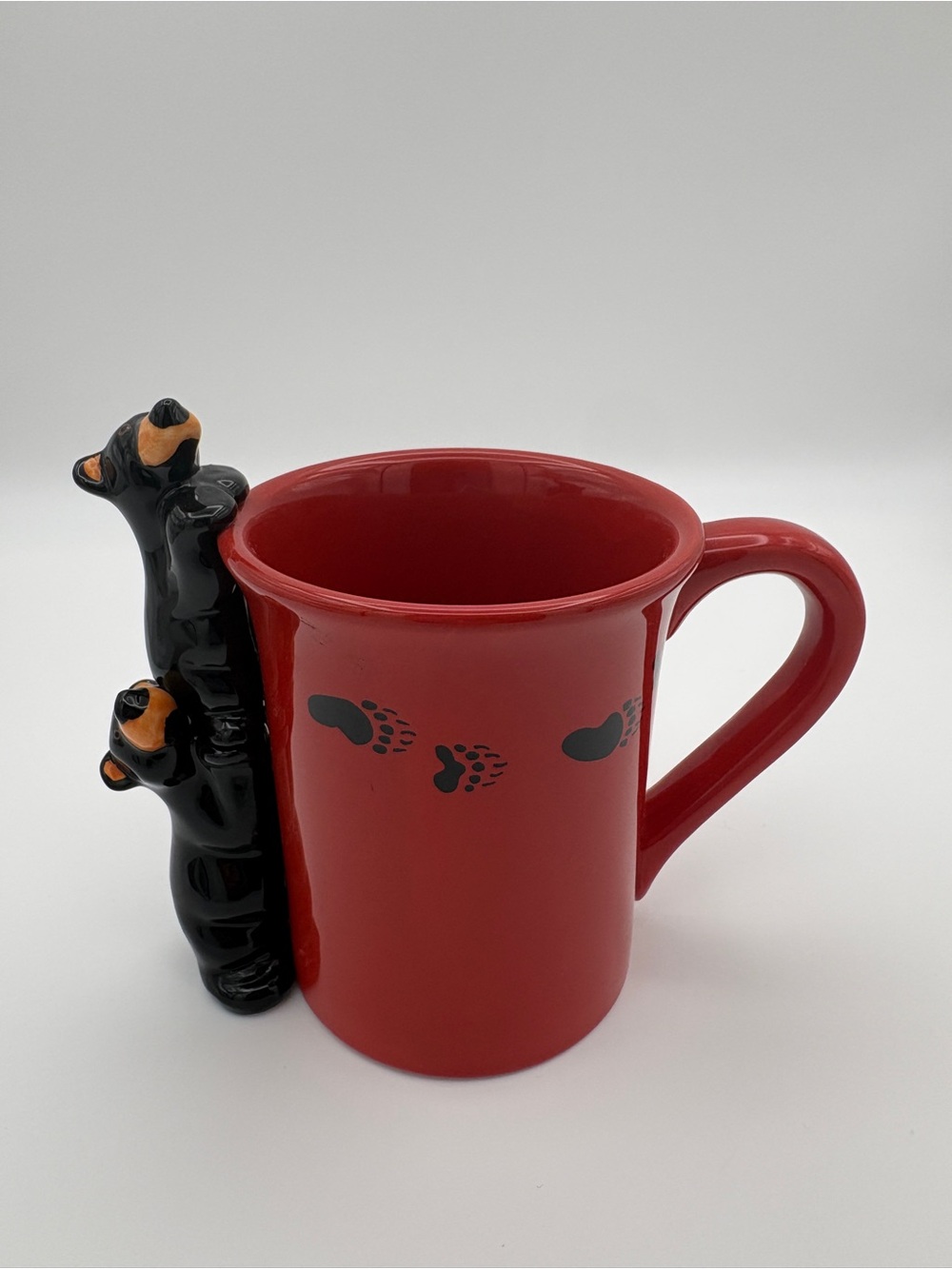 BEARFOOTS Red 3D Mug Bears by Jeff Fleming Big Sky Carvers